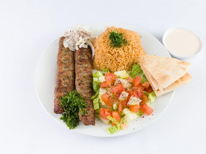 * Kafta Kabab Plate